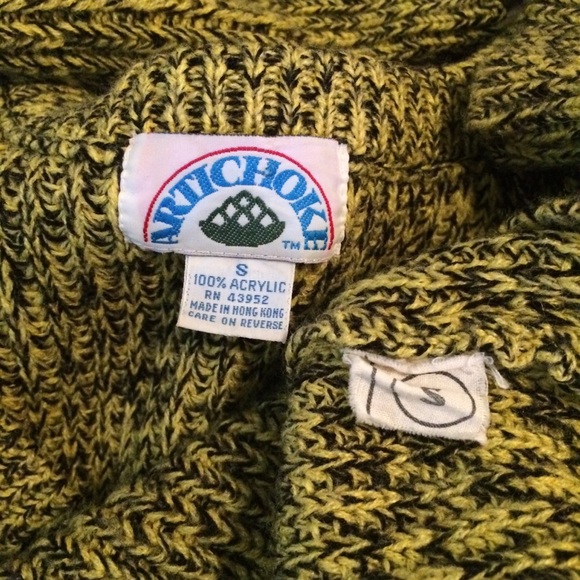 Vintage chunky sweater pullover cardigan top - Picture 2 of 8